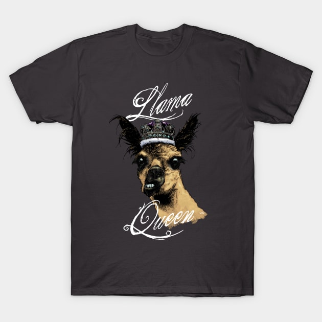 Llama Queen (Full Color) T-Shirt by jomiha